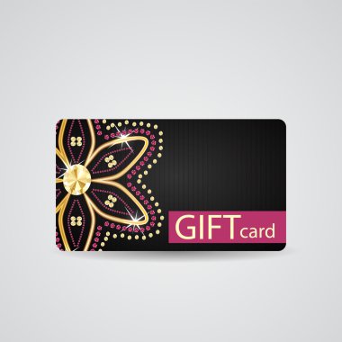 Güzel elmas hediye kartı, vektör çizim tasarlamak