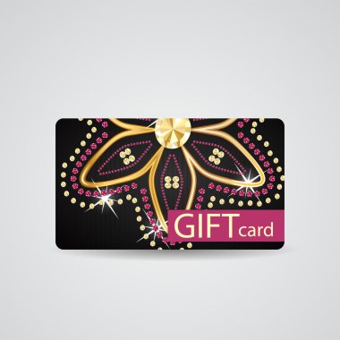 Güzel elmas hediye kartı, vektör çizim tasarlamak