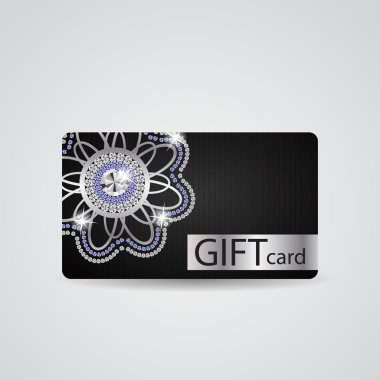 Güzel elmas hediye kartı, vektör çizim tasarlamak