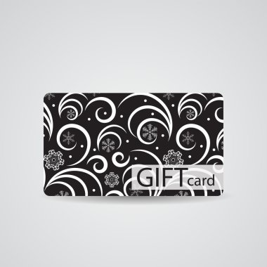 Güzel Kış Noel hediye kartı, vektör hasta tasarlamak