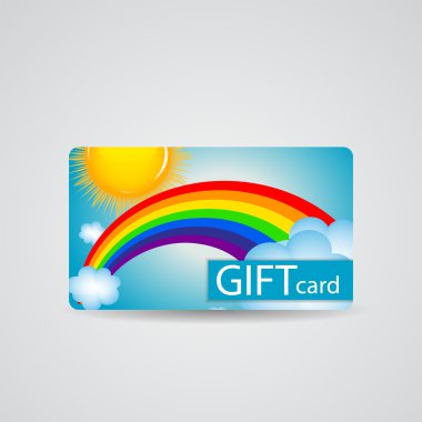 Güzel güneşli hediye kartı tasarlamak, vektör çizim.