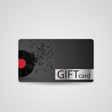 Güzel müzik hediye kartı, vektör çizim tasarlamak.