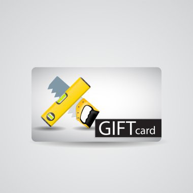 Soyut güzel araçlar hediye kart tasarımı, vektör çizim.