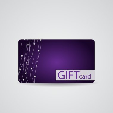 Güzel elmas hediye kartı, vektör çizim tasarlamak