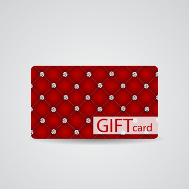 Güzel elmas hediye kartı, vektör çizim tasarlamak