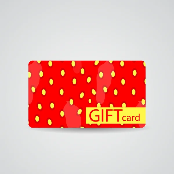 Abstract Beautiful Strawberry Gift Card Design, Vector Illustrat — Stock Vector