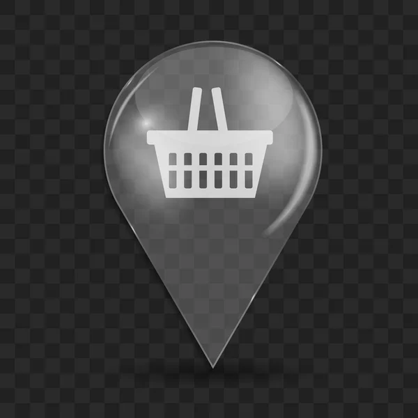 Shopping Glossy Icon Vector Illustratie — Stockvector