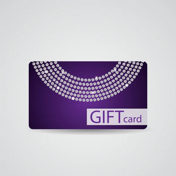 Astratto bel diamante Gift Card Progettare, Illustrazione vettoriale — Vettoriale Stock