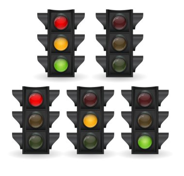 Trafik ışığı vektör illüstrasyonu