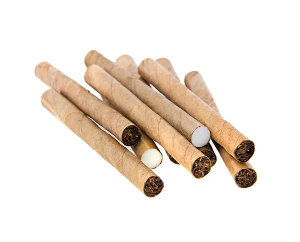 Cigars on white background — Stock Photo, Image