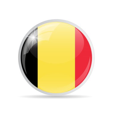 Yuvarlak bayrak simge vektör çizim