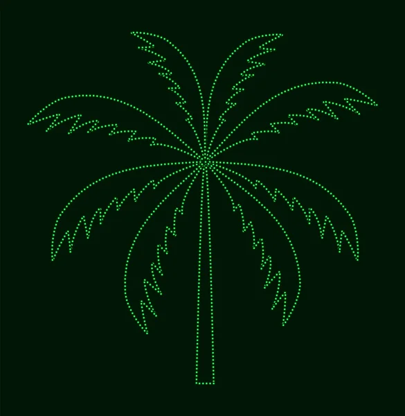 Silueta de palmera. Ilustración vectorial . — Vector de stock