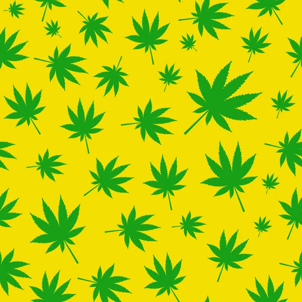 Résumé Modèle sans couture de cannabis Illustration vectorielle de fond — Image vectorielle