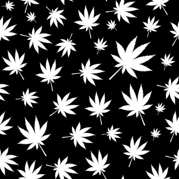 Resumen Cannabis Seamless Pattern Fondo Vector Illustratio — Vector de stock