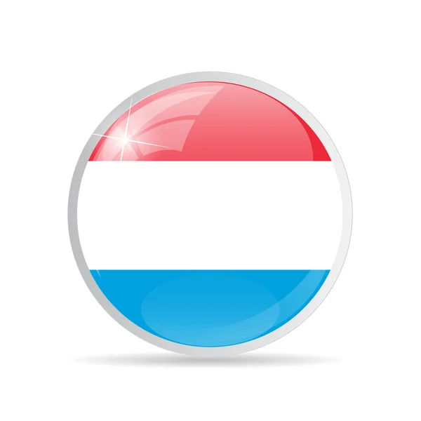 Ronde vlag pictogram vectorillustratie — Stockvector