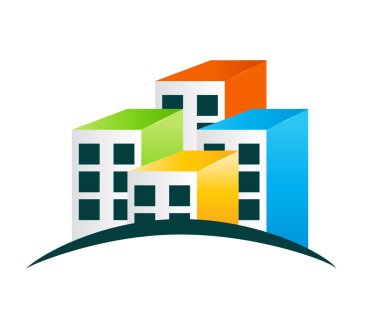 Evler Logo vektör çizim