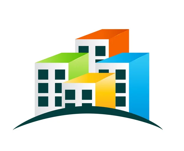 Huizen Logo vectorillustratie — Stockvector