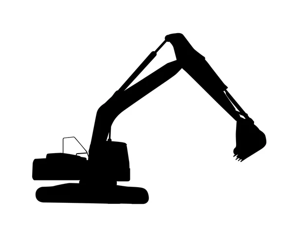 Excavatrice en marche. Isolé — Image vectorielle