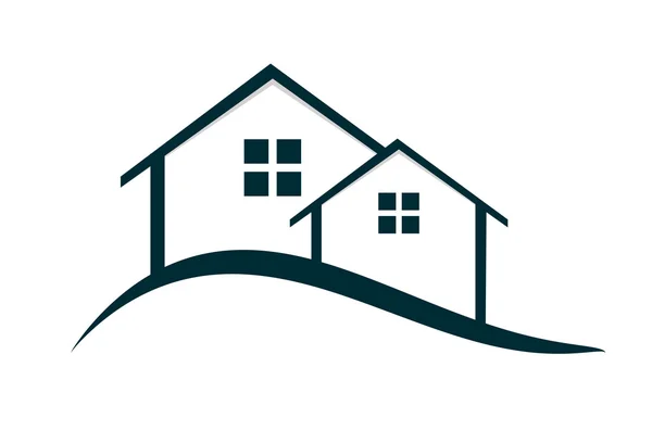 Casas logotipo ilustração vetor — Vetor de Stock