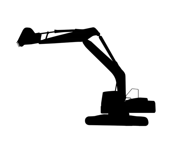 Working Excavator. Isolated — Stock Vector