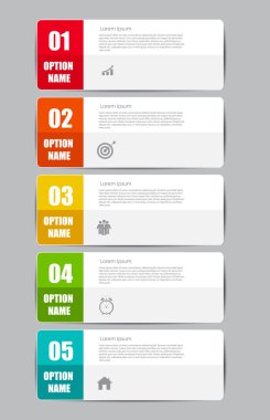 İş vektörü illüstrasyonunuz için bilgi tasarımı ögeleri