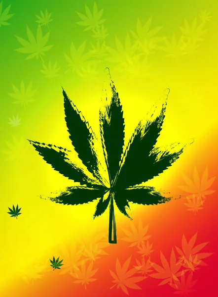Abstracte Cannabis achtergrond vectorillustratie — Stockvector