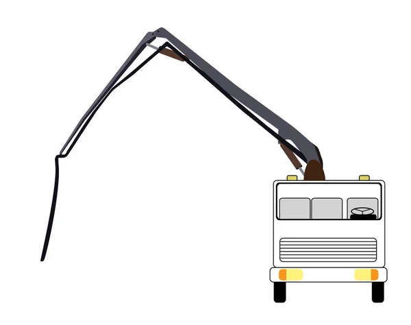 Bomba de concreto máquina. Ilustração vetorial . — Vetor de Stock