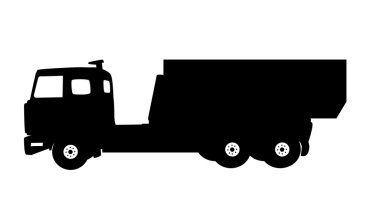 Çoğu araba kamyon. Vektör çizim.