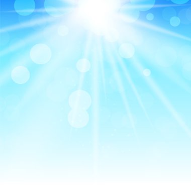 Doğal güneşli arka plan vektör çizim