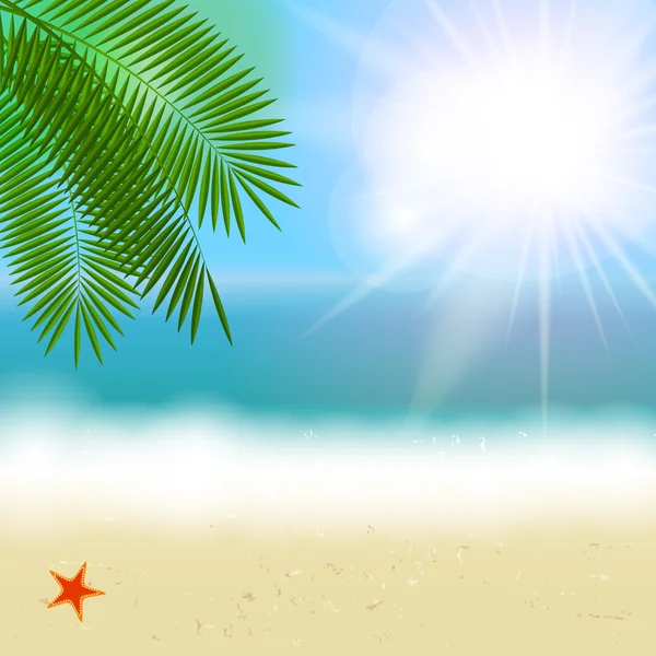 Verano soleado fondo natural Vector Ilustración — Vector de stock