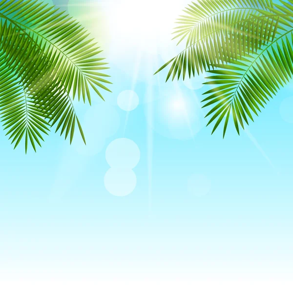 Sommer sonnig natürlichen Hintergrund Vektor Illustration — Stockvektor