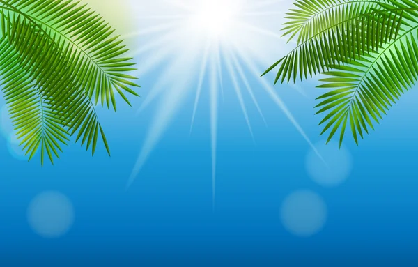 Summer Sunny Natural Background Vector Illustration — Stock Vector