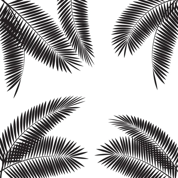 Illustration vectorielle des feuilles de palmier — Image vectorielle
