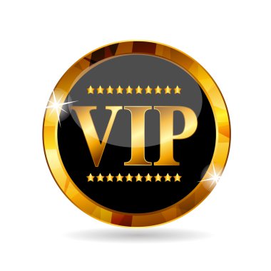 VIP üye vektör çizim etiket