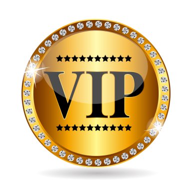 VIP üye vektör çizim etiket