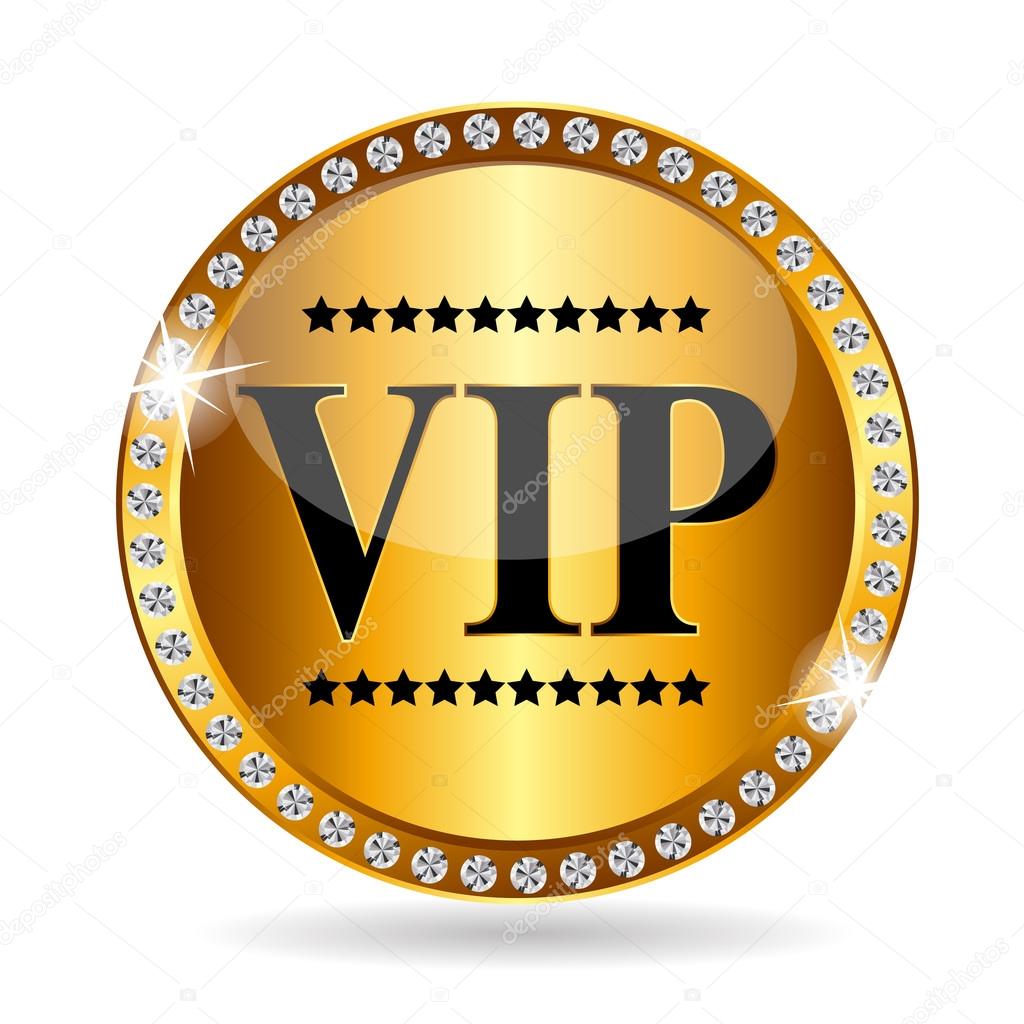 VIP Members Label Vector Illustration