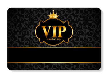 VIP üye kartı vektör çizim