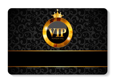 VIP üye kartı vektör çizim