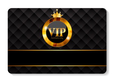 VIP üye kartı vektör çizim