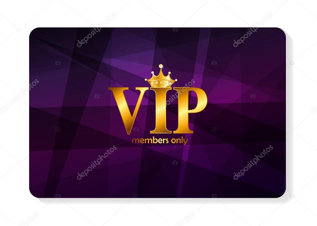 VIP Members Card Vector Illustration