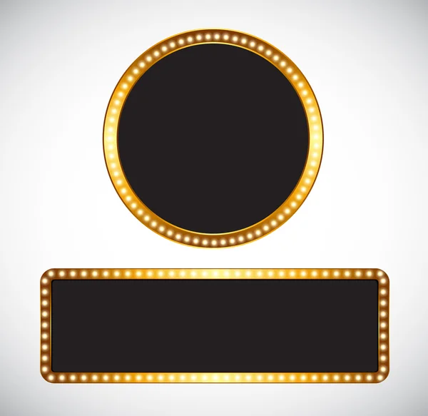 Gouden Frame sjabloon vectorillustratie — Stockvector