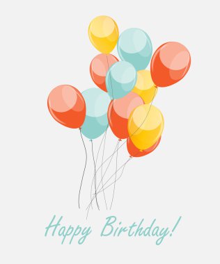 Retro balonlar arka plan vektör çizim