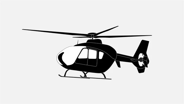 Helicopter in Flight. Vector Illustration. — Stock Vector