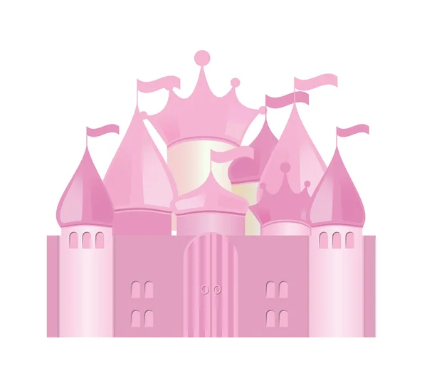 Prinses achtergrond met kasteel vectorillustratie — Stockvector