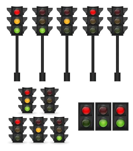 Trafik ışığı vektör illüstrasyonu — Stok Vektör