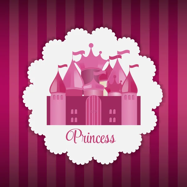 Prinzessin Hintergrund mit Burg Vektor Illustration — Stockvektor