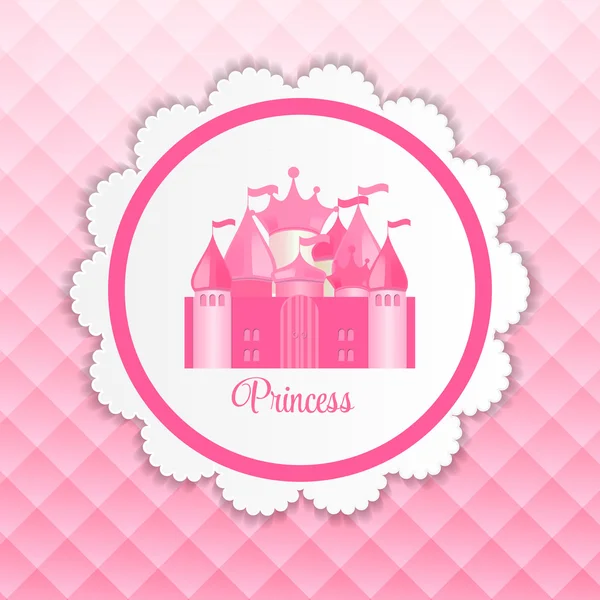 Fondo Princesa con Castillo Vector Ilustración — Archivo Imágenes Vectoriales