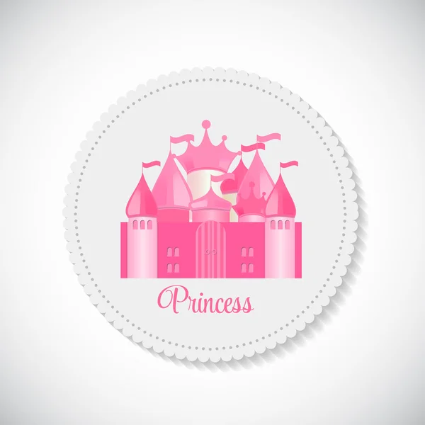 Prinzessin Hintergrund mit Burg Vektor Illustration — Stockvektor