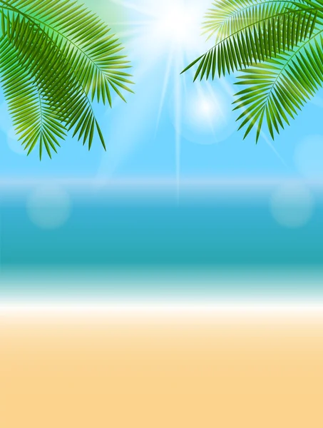Summer Sunny Natural Background Vector Illustration — Stock Vector