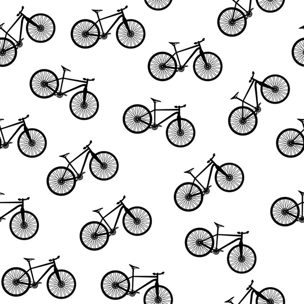 Bicycle Silhouette Seamless Pattern Background. Vector Illustrat — Stock Vector